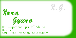 nora gyuro business card
